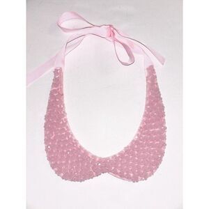 TASHA Pink Crystal Tie On Collar